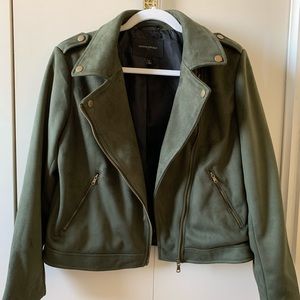 Banana Republic Vegan Suede Moto Jacket